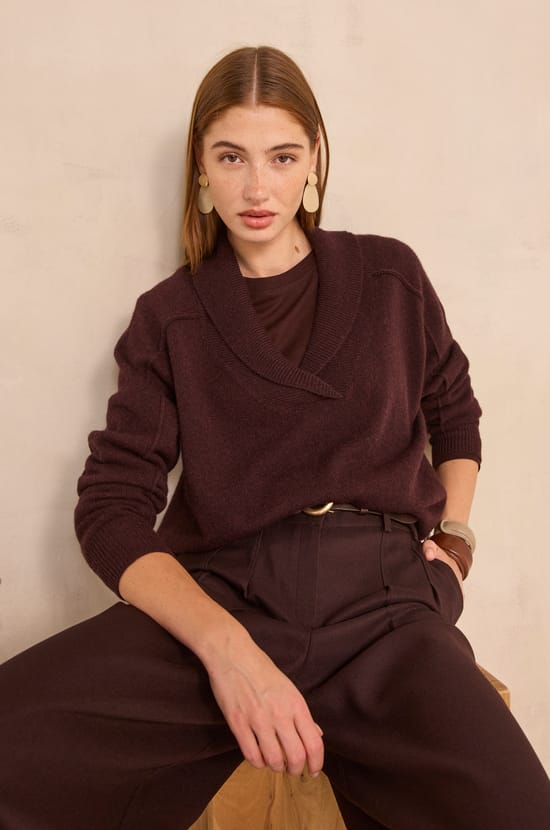 AUGUSTE long sleeve wool sweater;${refinementColor}