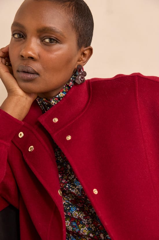Blouson en laine m&eacute;lang&eacute;e CHRIS;${refinementColor}