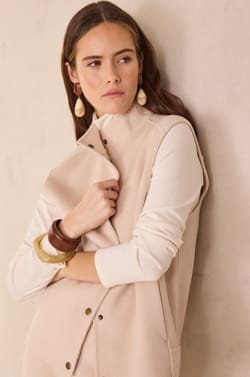 Sleeveless wool cardigan FLEUR;${refinementColor}