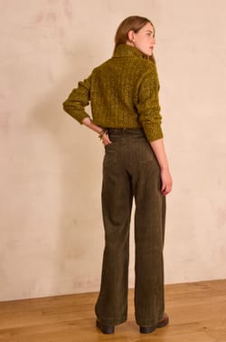 LISA wide-leg corduroy trousers;${refinementColor}
