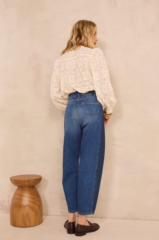 Robinson two-tone cotton balloon Jean;${refinementColor}