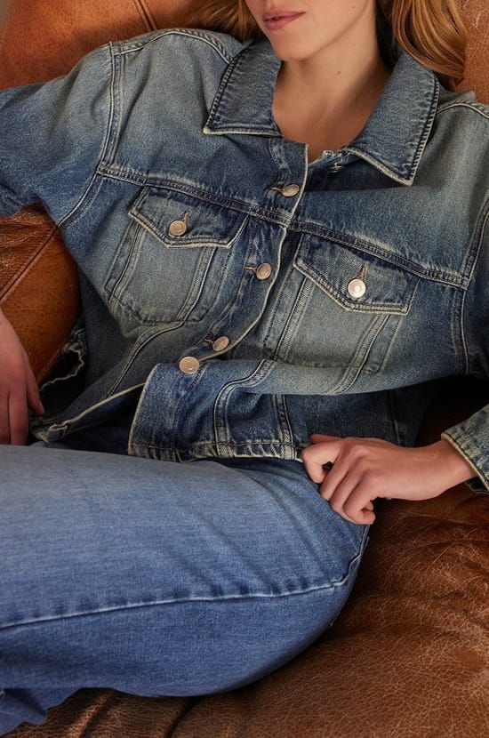 Veste en jean CLEM;${refinementColor}