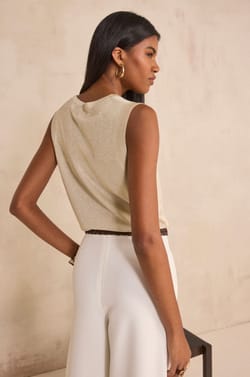 Shiny tank top PALMYR BIS;${refinementColor}