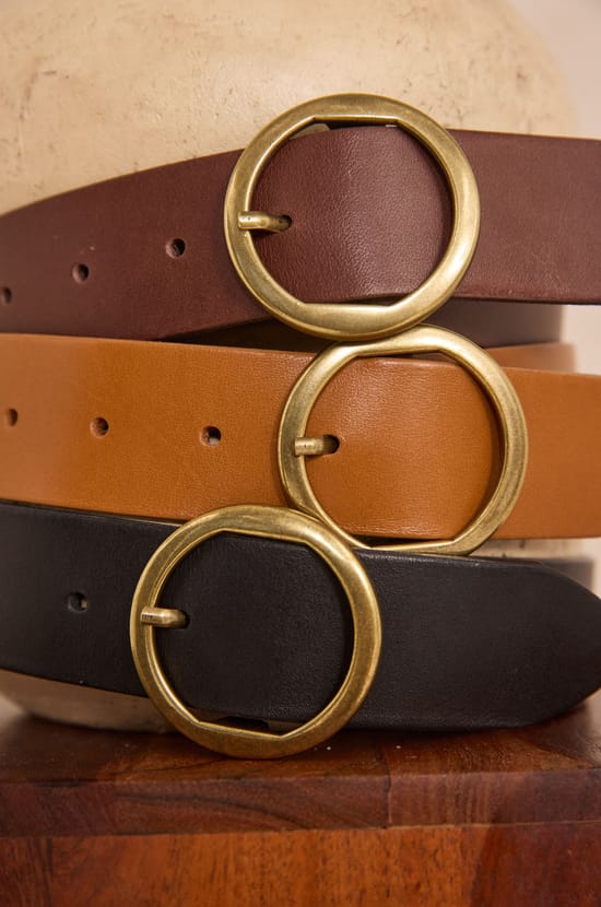 Leather Belt ELINE;${refinementColor}