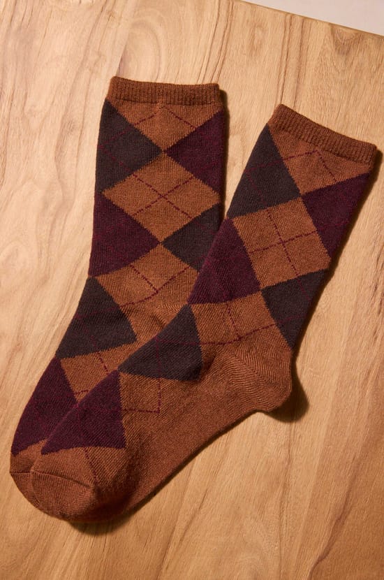 Chaussettes en laine m&eacute;lang&eacute;e FLEUR;${refinementColor}