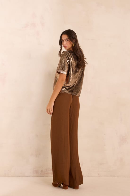 Satin wide trousers TOBIAS;${refinementColor}
