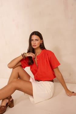 Bermuda mixed cotton trousers TIA;${refinementColor}