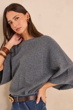 3/4 sleeve cashmere sweater CODY;${refinementColor}