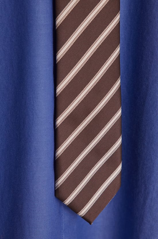 Cravate THEOPHILE à rayures;${refinementColor}