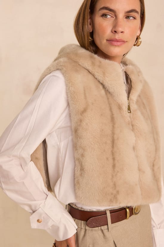 Light taupe scarf ROXIE;${refinementColor}