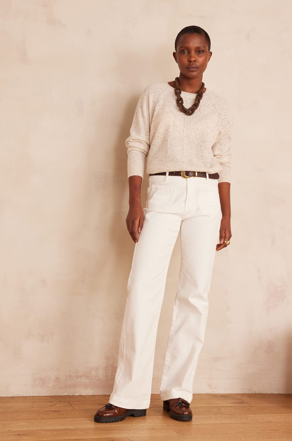 Pantalon large en coton LEA;${refinementColor}