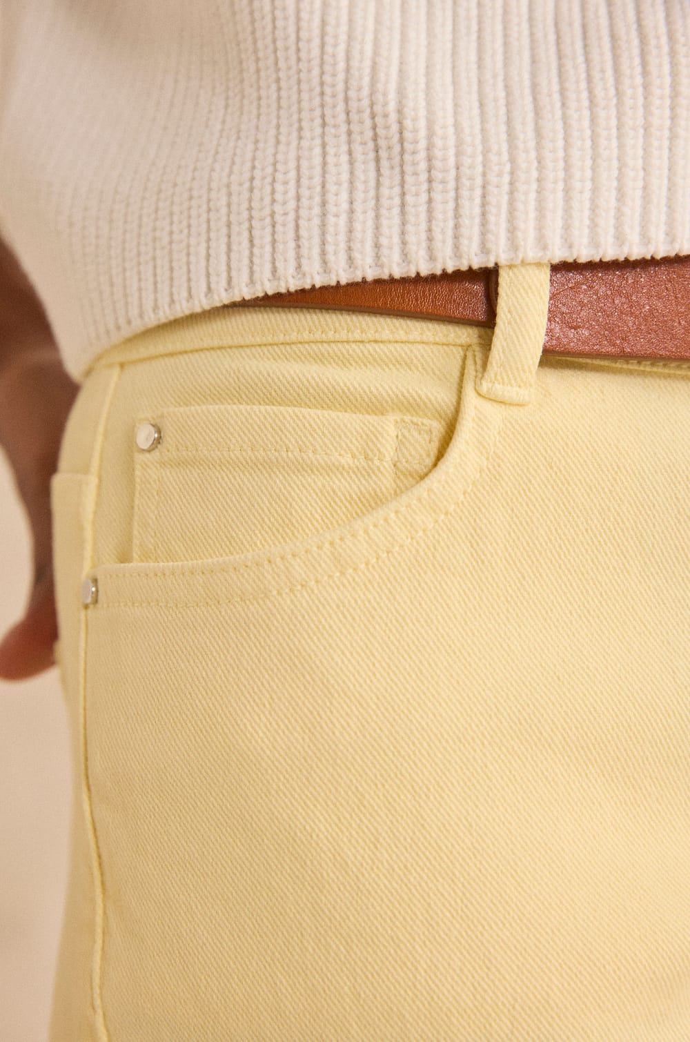 Straight cotton blend trousers PATIENCE;${refinementColor}