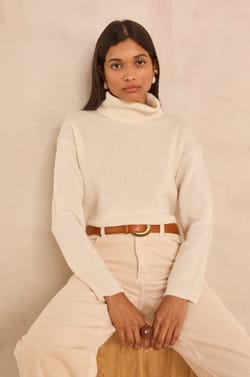 Andrew cashmere long sleeve sweater;${refinementColor}