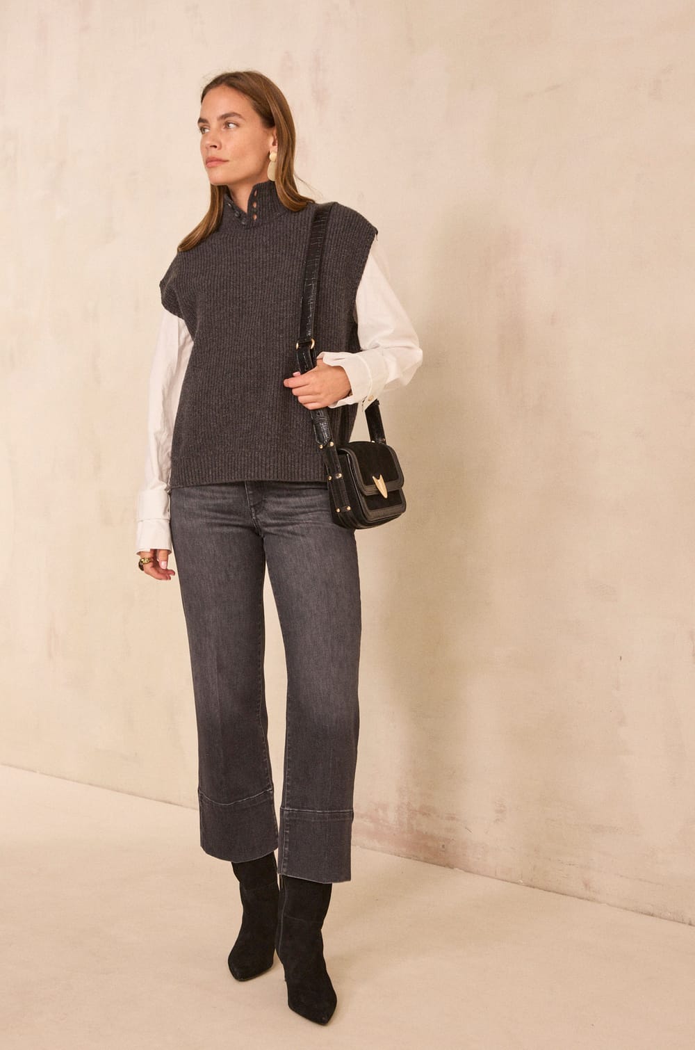Wide cotton blend pants SOPHIA;${refinementColor}