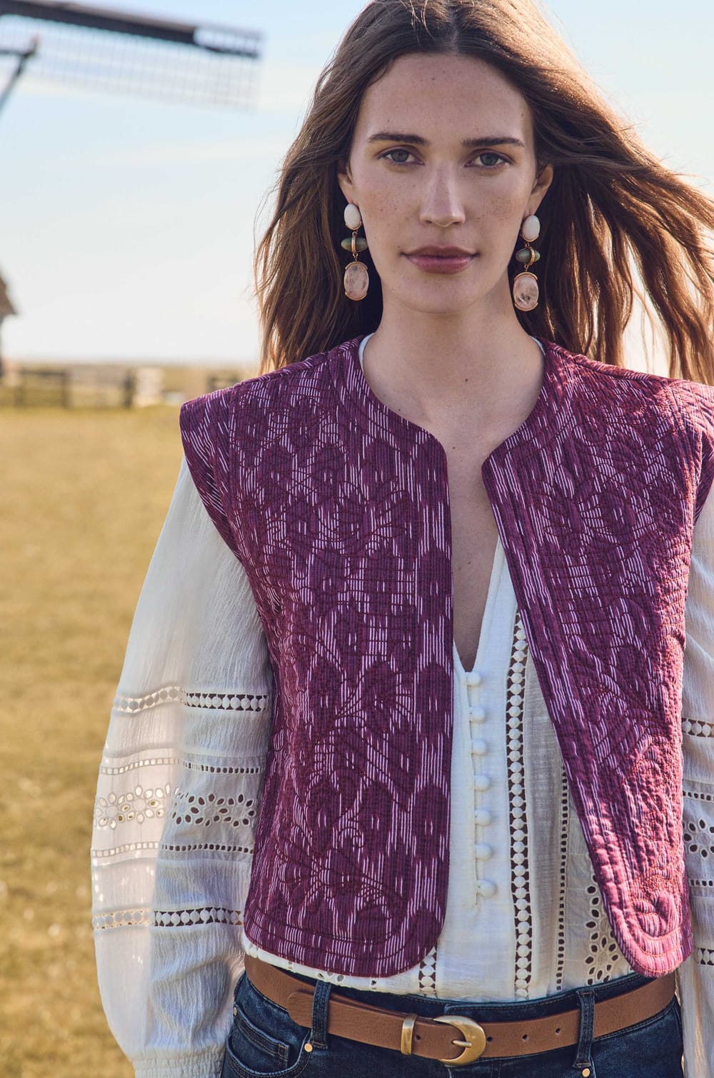 Gilet en coton PRUNE;${refinementColor}