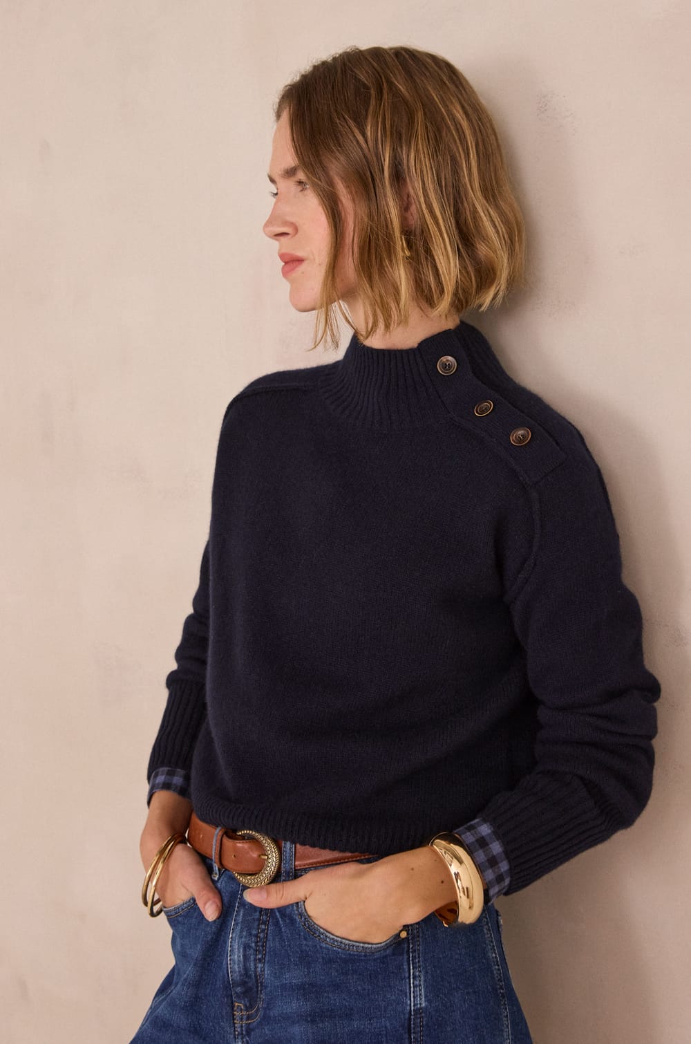 Mohair and wool jumper PAOLO BIS;${refinementColor}