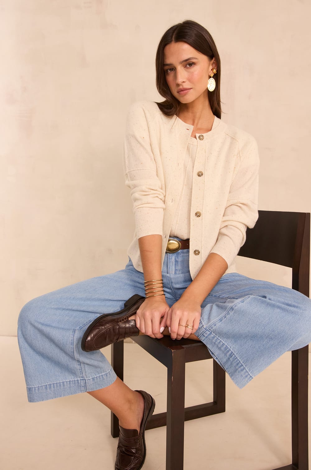 BILLY long-sleeved cashmere vest;${refinementColor}