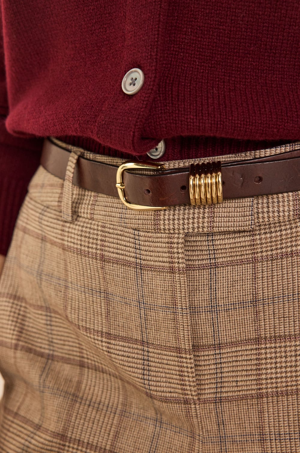 Hose mit weitem Bein und Prince-of-Wales-Muster LAYLA;${refinementColor}