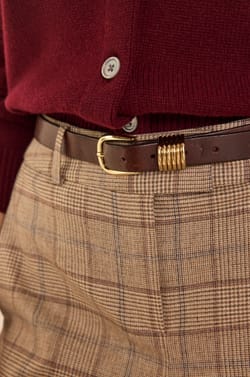 LAYLA wide-leg trousers with Prince of Wales check pattern;${refinementColor}