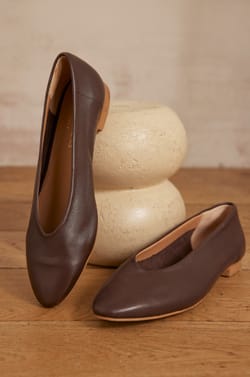 MONA leather ballet flats;${refinementColor}