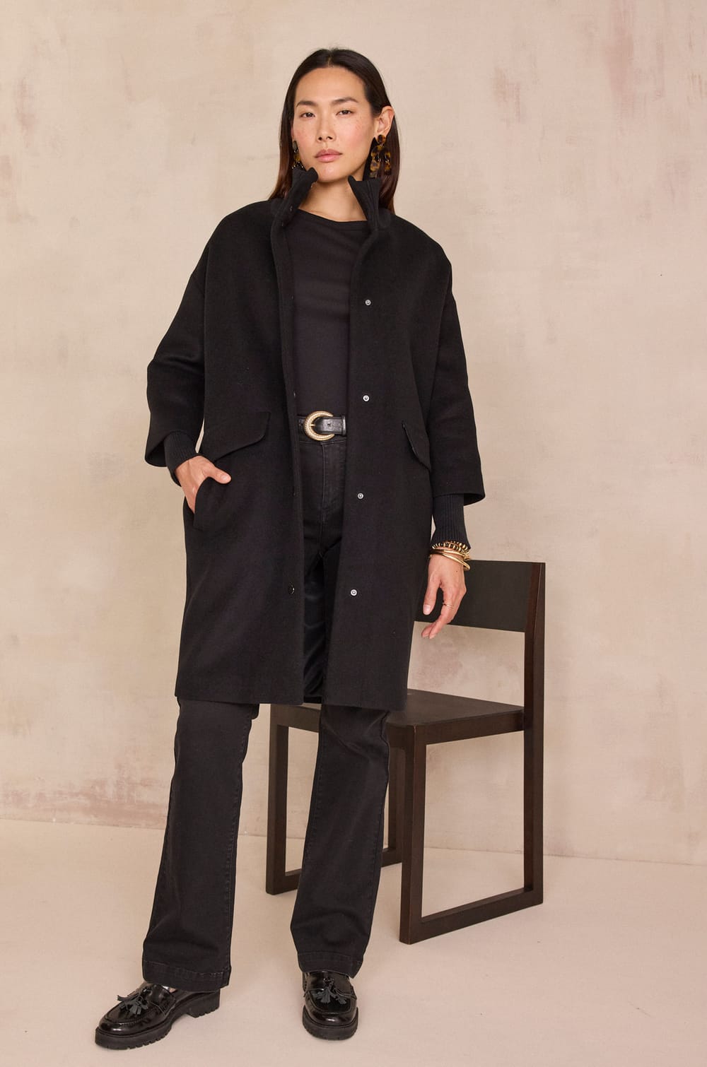 MAGDA mid-length coat;${refinementColor}