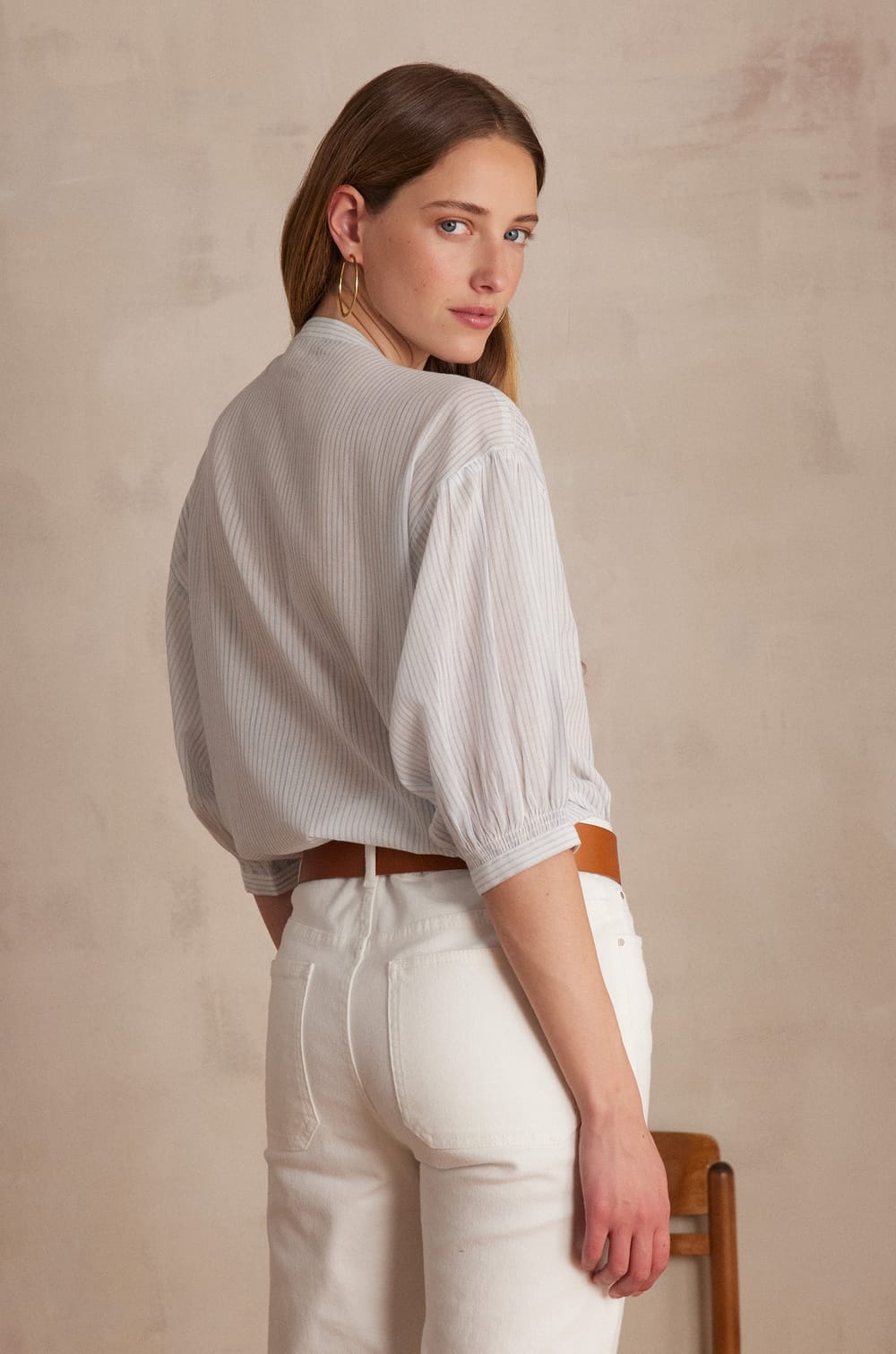 BLISS blouse in 100% cotton;${refinementColor}