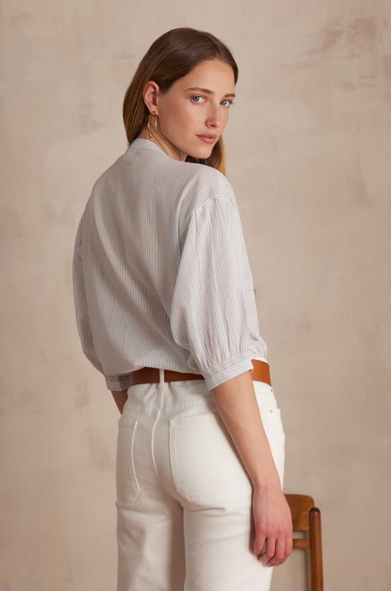 BLISS blouse in 100% cotton;${refinementColor}