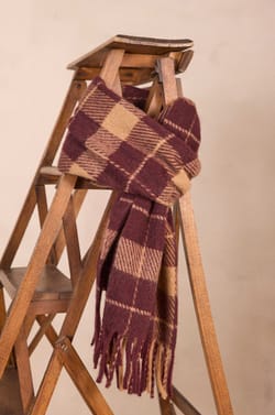 Woven scarf in blended wool PINK;${refinementColor}
