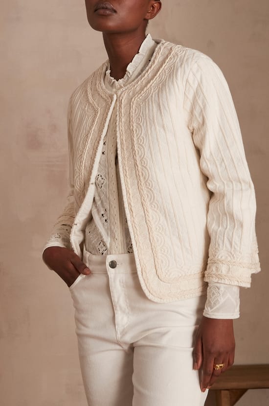 Veste brod&eacute;e SARAH;${refinementColor}