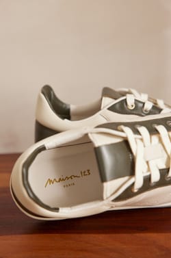 VELORA leather trainers;${refinementColor}