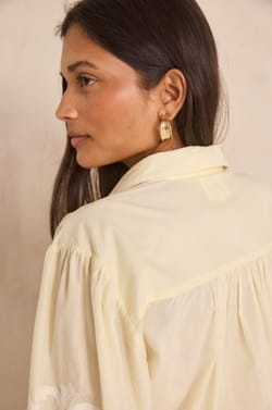 DARWIN long-sleeved embroidered cotton blouse;${refinementColor}