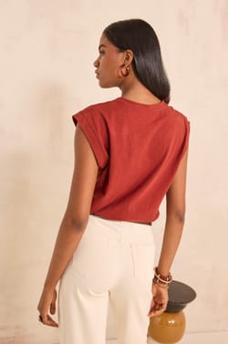 DELYA cotton T-shirt;${refinementColor}