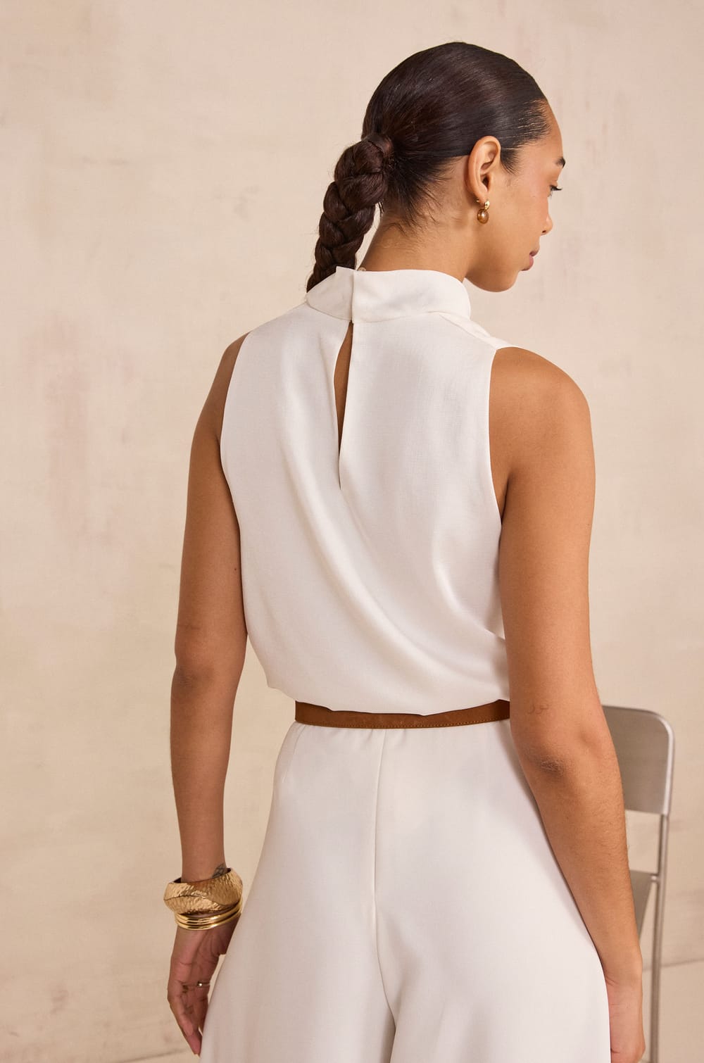 DORINE sleeveless top;${refinementColor}