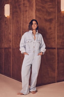 Combinaison ultra oversize en jean Audrey Lombard x Maison 123 BILLIE;${refinementColor}