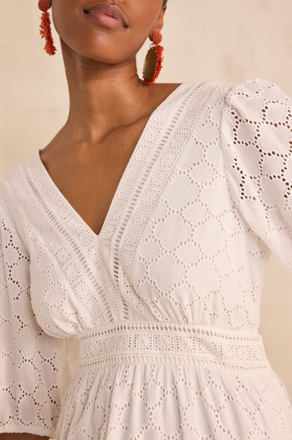 Embroidered long dress BIJOU;${refinementColor}