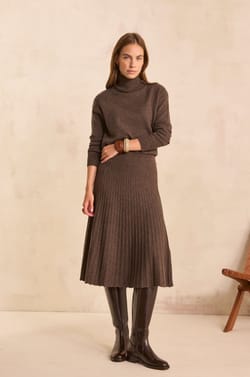 Dancing skirt in dense cotton mesh ELISA;${refinementColor}