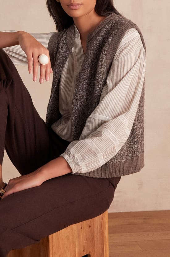 Gilet CLARENCE en laine;${refinementColor}