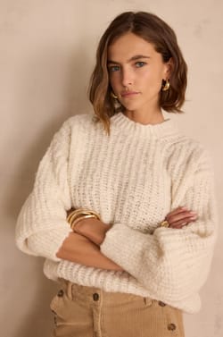 BUSTER jumper in alpaca and wool;${refinementColor}
