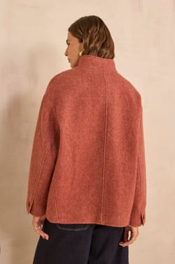 Long sleeve wool blend coat DUSTIN;${refinementColor}