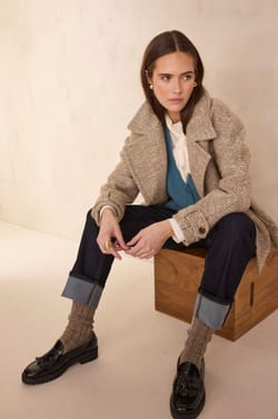 Sleeveless wool and cashmere cardigan PACO;${refinementColor}