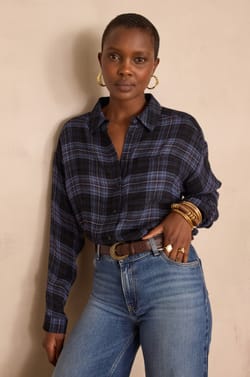 SONGE checked blouse;${refinementColor}