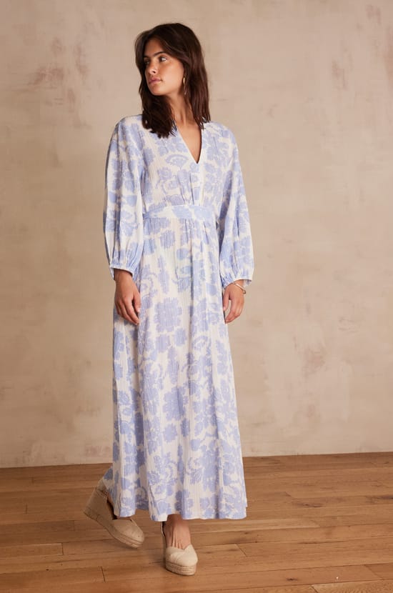 Robe longue MIRANA en coton;${refinementColor}