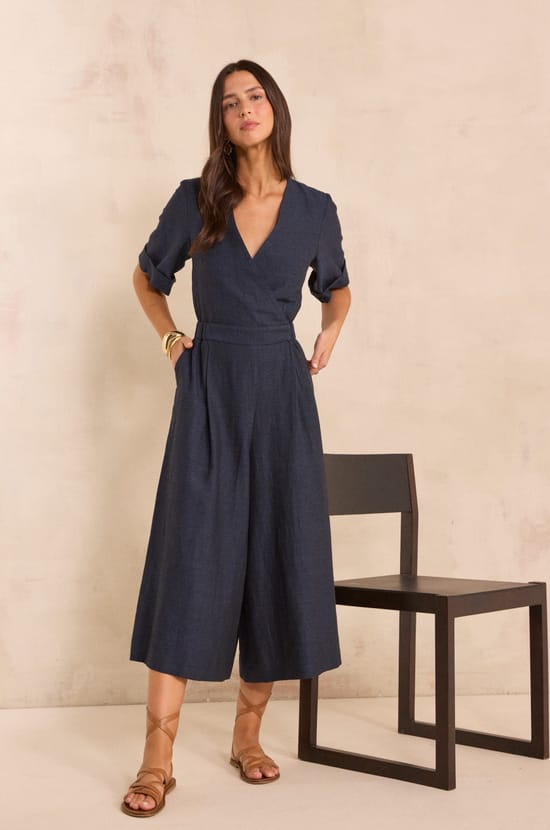 3/4 sleeve cotton blend combination THERESA;${refinementColor}