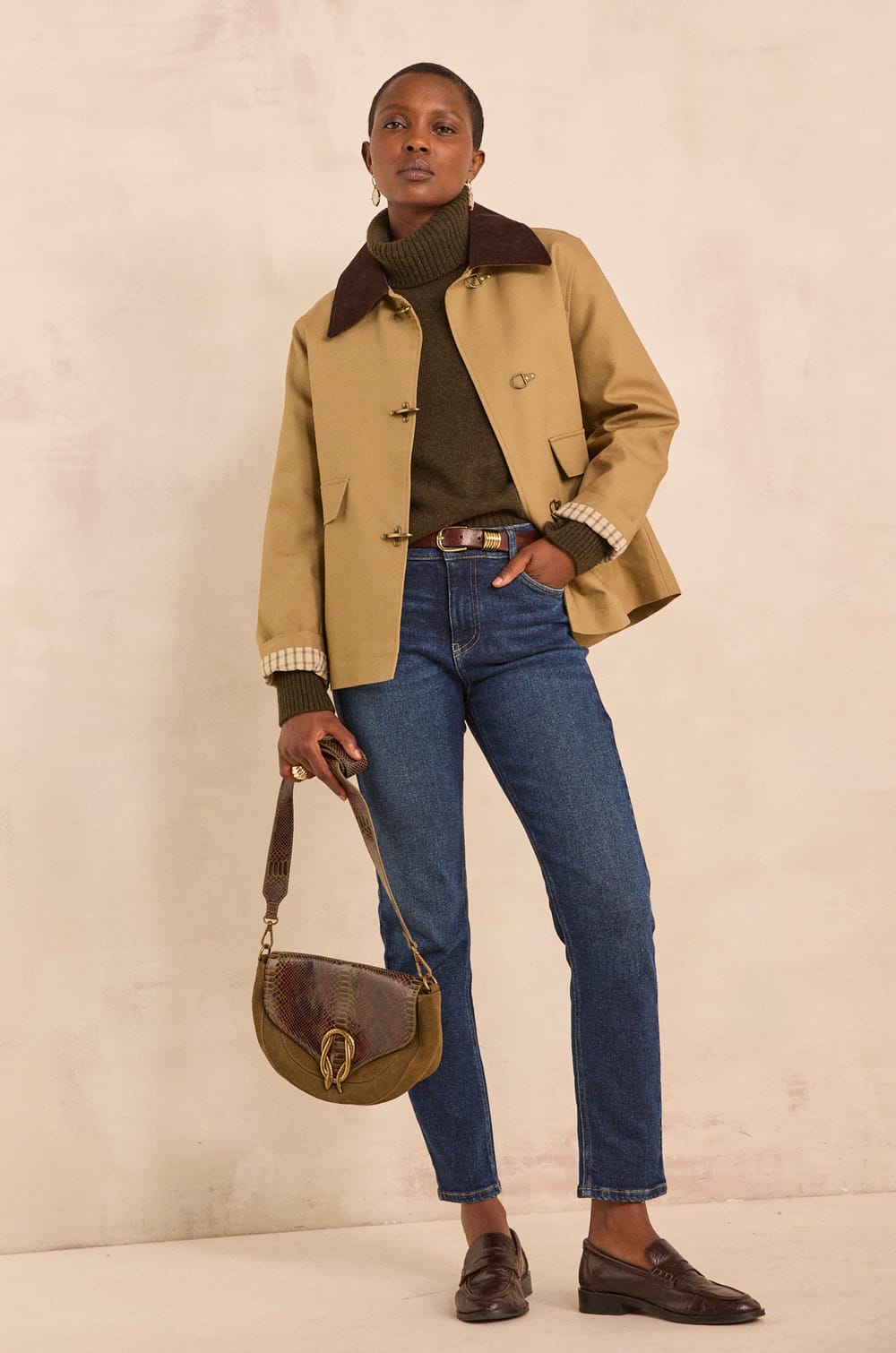 Long sleeve cotton parka CASEY;${refinementColor}