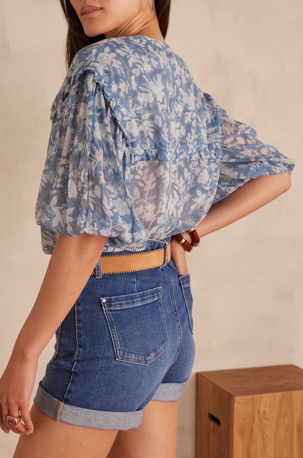 Blouse PIO en coton;${refinementColor}