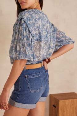 Blouse PIO en coton;${refinementColor}