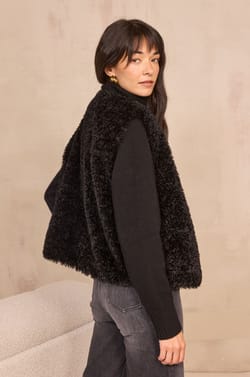 BROOKLYN faux fur jacket;${refinementColor}