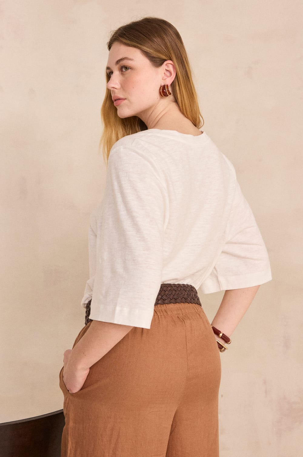 3/4 sleeve T-shirt LIANA;${refinementColor}