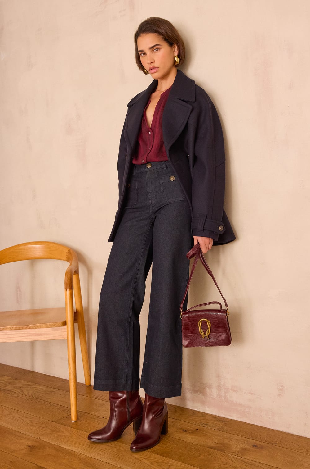 STELLA striped cotton blouse;${refinementColor}