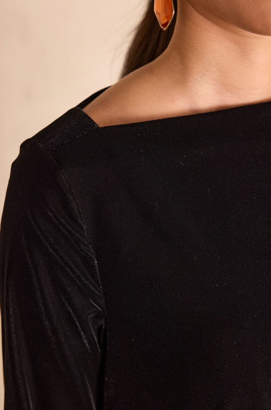 RAFAELA long velvet Dress;${refinementColor}